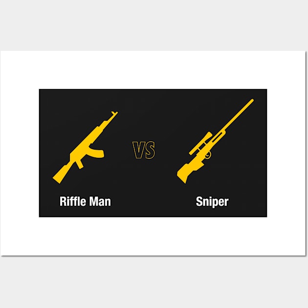 Riffle man vs Sniper Wall Art by Dzulhan